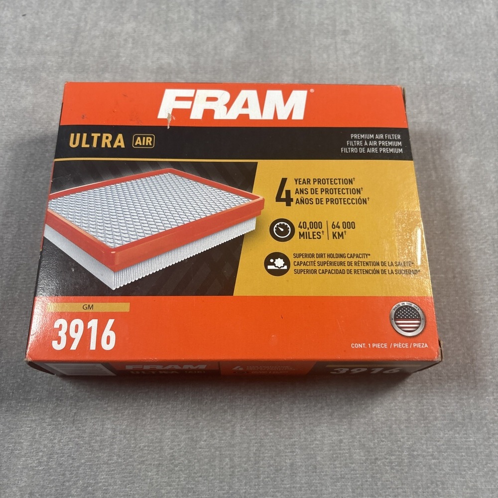 FRAM Ultra Air Filter GM3916 Premium 4 Year Protection Open Box